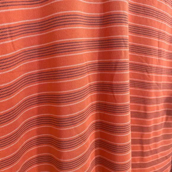Brooks Brothers Orange / Derp Navy Striped Men's Polo Shirt XL - Picture 4 of 10
